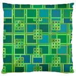 Green Abstract Geometric Standard Flano Cushion Case (One Side) Front