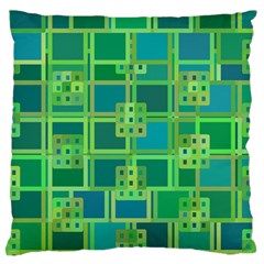 Green Abstract Geometric Standard Flano Cushion Case (two Sides)