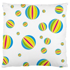 Balloon Ball District Colorful Large Flano Cushion Case (one Side) by BangZart