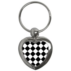 Grid Domino Bank And Black Key Chains (heart)  by BangZart