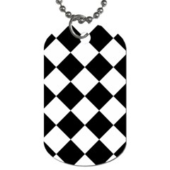 Grid Domino Bank And Black Dog Tag (one Side)