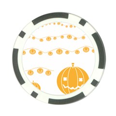 Pumpkin Halloween Deco Garland Poker Chip Card Guard (10 Pack)