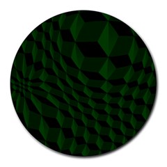 Pattern Dark Texture Background Round Mousepads