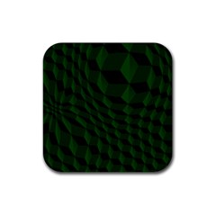 Pattern Dark Texture Background Rubber Square Coaster (4 pack) 