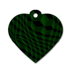 Pattern Dark Texture Background Dog Tag Heart (One Side)