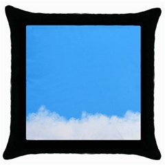 Sky Blue Blue Sky Clouds Day Throw Pillow Case (black) by BangZart