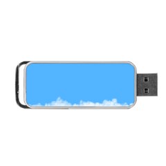 Sky Blue Blue Sky Clouds Day Portable Usb Flash (one Side) by BangZart