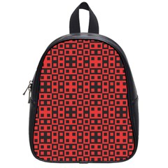 Abstract Background Red Black School Bag (small) by BangZart