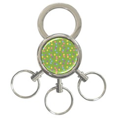 Balloon Grass Party Green Purple 3-Ring Key Chains