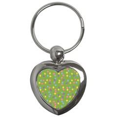 Balloon Grass Party Green Purple Key Chains (Heart) 