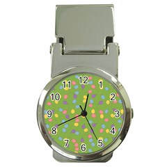 Balloon Grass Party Green Purple Money Clip Watches