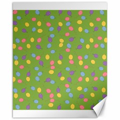 Balloon Grass Party Green Purple Canvas 16  x 20  