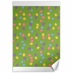 Balloon Grass Party Green Purple Canvas 24  x 36 