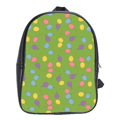 Balloon Grass Party Green Purple School Bag (xl)