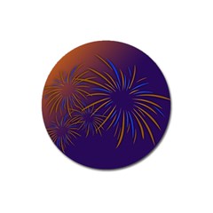 Sylvester New Year S Day Year Party Magnet 3  (round) by BangZart