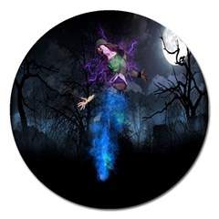 Magical Fantasy Wild Darkness Mist Magnet 5  (round) by BangZart