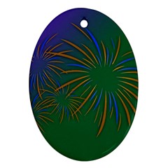 Sylvester New Year S Day Year Party Oval Ornament (two Sides) by BangZart