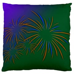 Sylvester New Year S Day Year Party Large Flano Cushion Case (two Sides)