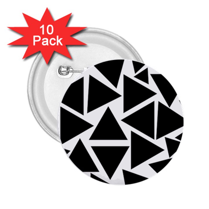 Template Black Triangle 2.25  Buttons (10 pack) 