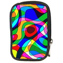 Digital Multicolor Colorful Curves Compact Camera Cases by BangZart