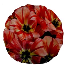 Tulips Flowers Spring Large 18  Premium Flano Round Cushions