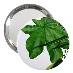 Plant Berry Leaves Green Flower 3  Handbag Mirrors