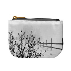 Snow Winter Cold Landscape Fence Mini Coin Purses