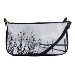 Snow Winter Cold Landscape Fence Shoulder Clutch Bags Front