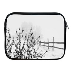 Snow Winter Cold Landscape Fence Apple iPad 2/3/4 Zipper Cases