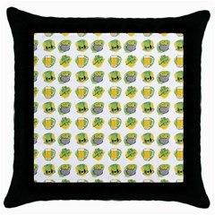 St Patrick S Day Background Symbols Throw Pillow Case (black) by BangZart