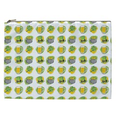 St Patrick S Day Background Symbols Cosmetic Bag (xxl)  by BangZart