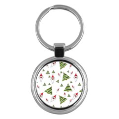 Christmas Santa Claus Decoration Key Chains (round) 