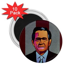 George W Bush Pop Art President Usa 2 25  Magnets (10 Pack)  by BangZart