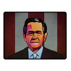 George W Bush Pop Art President Usa Double Sided Fleece Blanket (small) 