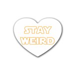 Stay weird Heart Coaster (4 pack)  Front