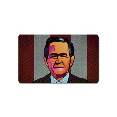 George W Bush Pop Art President Usa Magnet (name Card) by BangZart