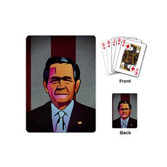 George W Bush Pop Art President Usa Playing Cards (mini)  by BangZart