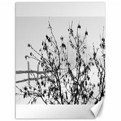 Snow Winter Cold Landscape Fence Canvas 18  X 24   by BangZart