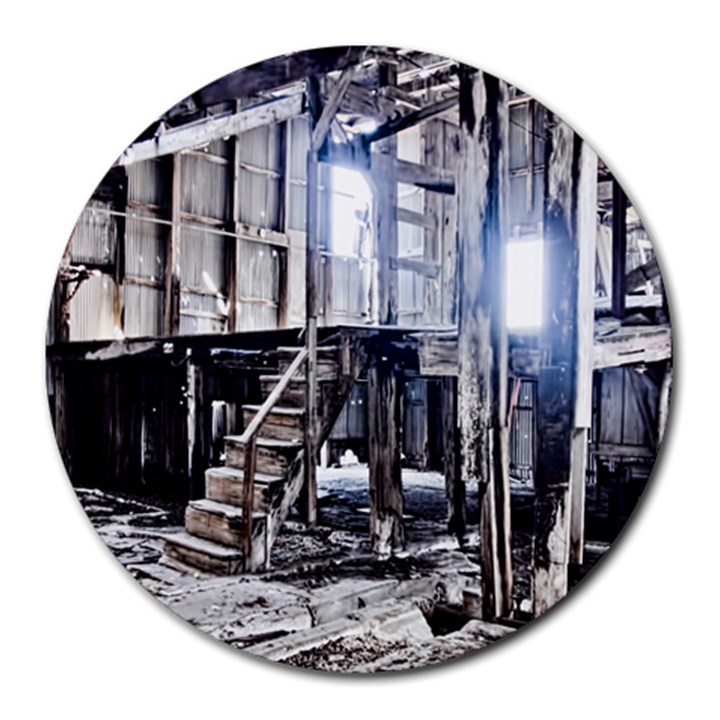 House Old Shed Decay Manufacture Round Mousepads