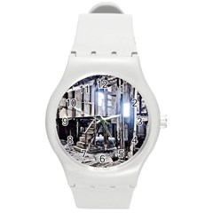 House Old Shed Decay Manufacture Round Plastic Sport Watch (m) by BangZart