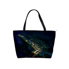 Commercial Street Night View Shoulder Handbags by BangZart