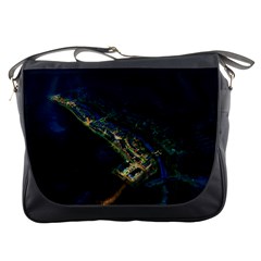 Commercial Street Night View Messenger Bags by BangZart