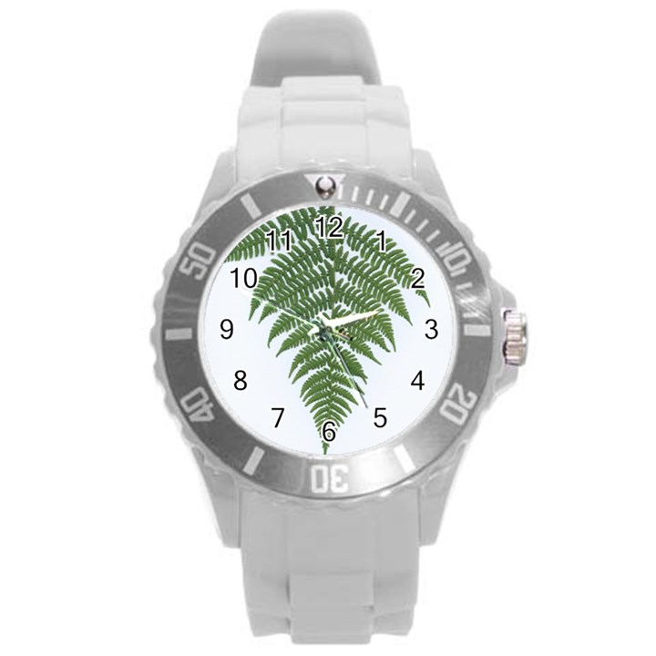 Boating Nature Green Autumn Round Plastic Sport Watch (L)