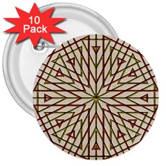 Kaleidoscope Online Triangle 3  Buttons (10 Pack)  by BangZart