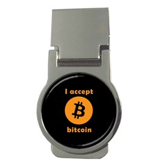 I accept bitcoin Money Clips (Round) 