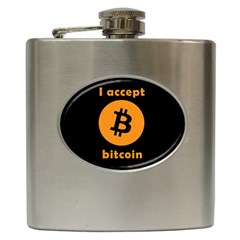 I accept bitcoin Hip Flask (6 oz)