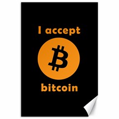 I accept bitcoin Canvas 24  x 36 