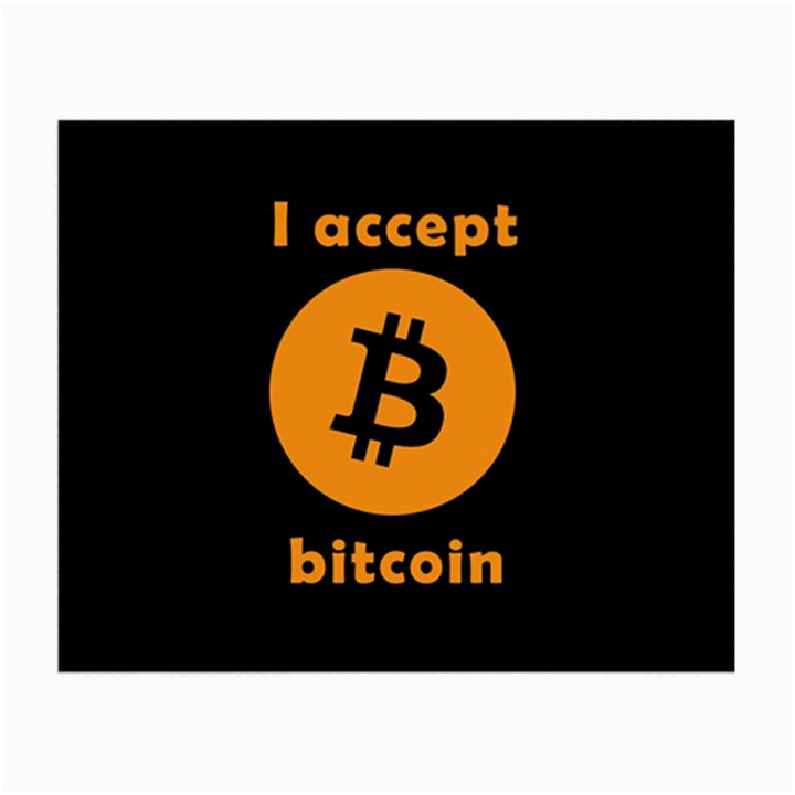 I accept bitcoin Small Glasses Cloth (2-Side)