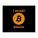 I accept bitcoin Small Glasses Cloth (2-Side) Back