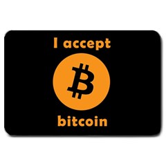 I accept bitcoin Large Doormat 